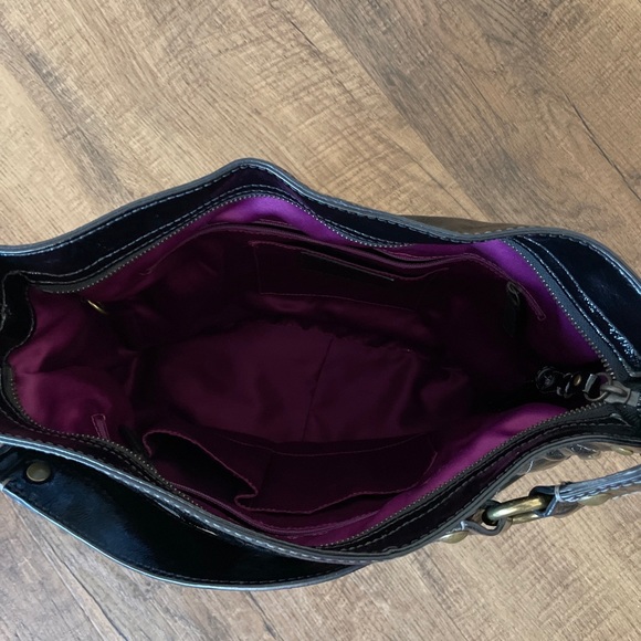 Coach Bags Coach Zoe Hobo Black Patent Leather Shoulder Handbag